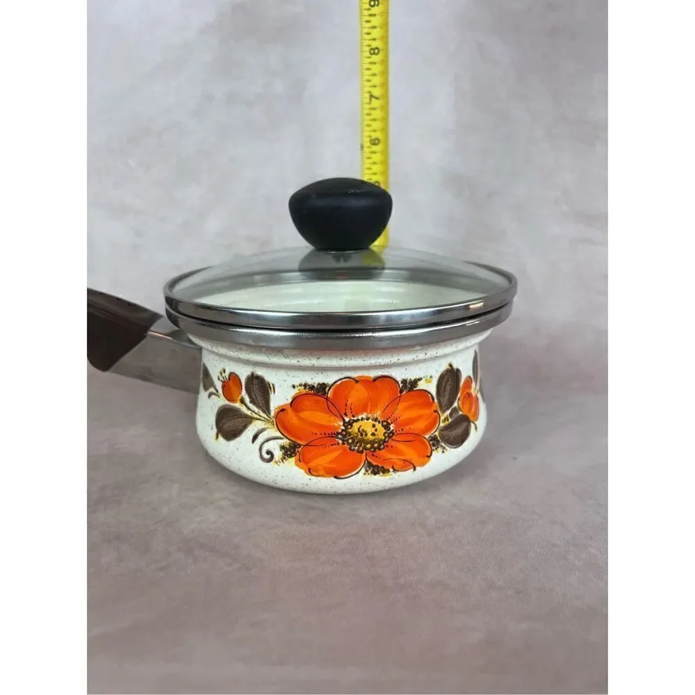 Vintage Enamelware Pot Show-Pans Sanko Ware Japan